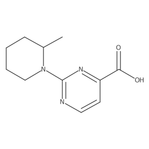 2-(2-Methylpiperidin-1-yl)pyrimidine-4-carboxylic acid Structure