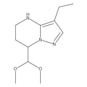 7-(dimethoxymethyl)-3-ethyl-4H,5H,6H,7H-pyrazolo[1,5-a]pyrimidine结构式