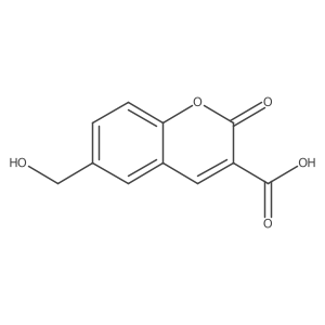 6-(hydroxymethyl)-2-oxo-2H-chromene-3-carboxylic acid结构式
