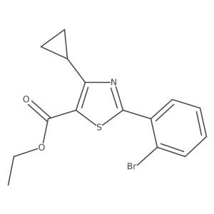 Ethyl 2-(2-bromophenyl)-4-cyclopropylthiazole-5-carboxylate结构式