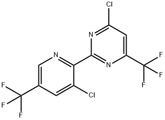 4-Chloro-2-[3-chloro-5-(trifluoromethyl)pyridin-2-yl]-6-(trifluoromethyl)pyrimidine结构式