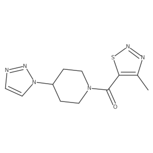 (4-(1H-1,2,3-triazol-1-yl)piperidin-1-yl)(4-methyl-1,2,3-thiadiazol-5-yl)methanone Structure