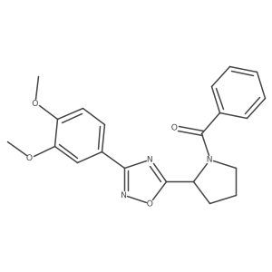 [2-[3-(3,4-Dimethoxyphenyl)-1,2,4-oxadiazol-5-yl]pyrrolidin-1-yl]-phenylmethanone Structure