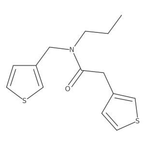 N-propyl-2-(thiophen-3-yl)-N-(thiophen-3-ylmethyl)acetamide结构式