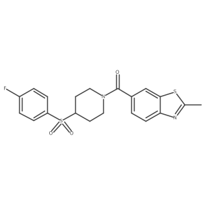 (4-((4-Fluorophenyl)sulfonyl)piperidin-1-yl)(2-methylbenzo[d]thiazol-6-yl)methanone Structure