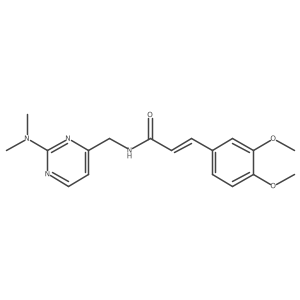 (E)-3-(3,4-dimethoxyphenyl)-N-((2-(dimethylamino)pyrimidin-4-yl)methyl)acrylamide Structure