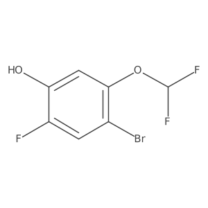 4-Bromo-5-difluoromethoxy-2-fluorophenol Structure