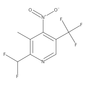 2-(Difluoromethyl)-3-methyl-4-nitro-5-(trifluoromethyl)pyridine结构式
