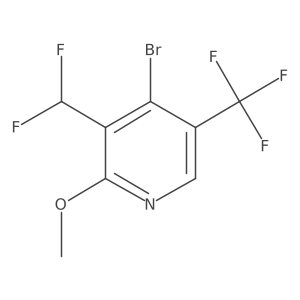 4-Bromo-3-(difluoromethyl)-2-methoxy-5-(trifluoromethyl)pyridine Structure