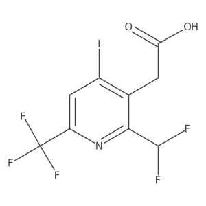 2-(Difluoromethyl)-4-iodo-6-(trifluoromethyl)pyridine-3-acetic acid Structure