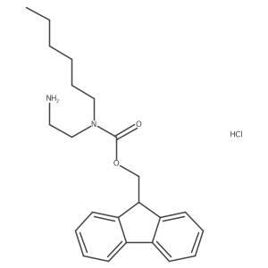 (9H-Fluoren-9-yl)methyl (2-aminoethyl)(hexyl)carbamate hydrochloride Structure