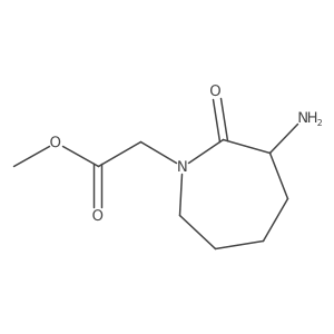Methyl 2-(3-amino-2-oxoazepan-1-yl)acetate结构式