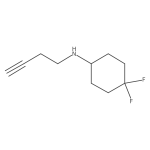 N-(But-3-yn-1-yl)-4,4-difluorocyclohexan-1-amine Structure
