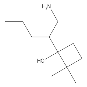 1-(1-Aminopentan-2-yl)-2,2-dimethylcyclobutan-1-ol结构式