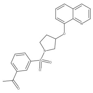 1-(3-((3-(Quinolin-8-yloxy)pyrrolidin-1-yl)sulfonyl)phenyl)ethanone Structure
