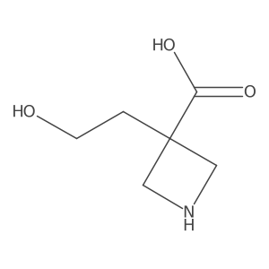 3-(2-Hydroxyethyl)azetidine-3-carboxylic acid结构式