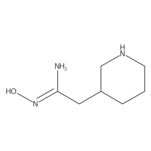 N'-hydroxy-2-(piperidin-3-yl)ethanimidamide Structure