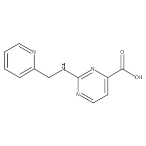 2-{[(Pyridin-2-yl)methyl]amino}pyrimidine-4-carboxylic acid结构式
