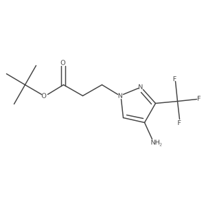tert-butyl 3-[4-amino-3-(trifluoromethyl)-1H-pyrazol-1-yl]propanoate结构式