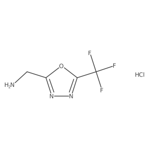 (5-(Trifluoromethyl)-1,3,4-oxadiazol-2-yl)methanamine hydrochloride结构式