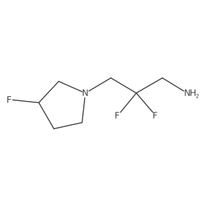 2,2-Difluoro-3-(3-fluoropyrrolidin-1-yl)propan-1-amine结构式