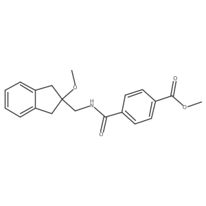 methyl 4-(((2-methoxy-2,3-dihydro-1H-inden-2-yl)methyl)carbamoyl)benzoate结构式