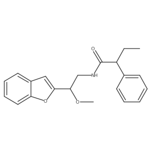N-(2-(benzofuran-2-yl)-2-methoxyethyl)-2-phenylbutanamide Structure