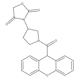 3-(1-(9H-xanthene-9-carbonyl)pyrrolidin-3-yl)oxazolidine-2,4-dione Structure