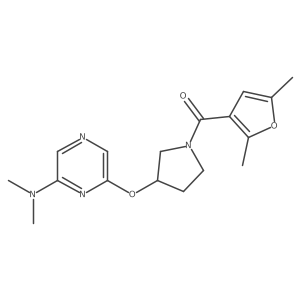 (3-((6-(Dimethylamino)pyrazin-2-yl)oxy)pyrrolidin-1-yl)(2,5-dimethylfuran-3-yl)methanone Structure