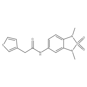 N-(1,3-dimethyl-2,2-dioxido-1,3-dihydrobenzo[c][1,2,5]thiadiazol-5-yl)-2-(thiophen-3-yl)acetamide Structure