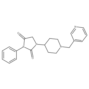 3-Phenyl-1-(1-(pyridin-3-ylmethyl)piperidin-4-yl)imidazolidine-2,4-dione结构式