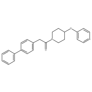 2-([1,1'-Biphenyl]-4-yl)-1-(4-(pyridin-4-yloxy)piperidin-1-yl)ethanone Structure
