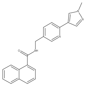 N-((6-(1-methyl-1H-pyrazol-4-yl)pyridin-3-yl)methyl)-1-naphthamide Structure