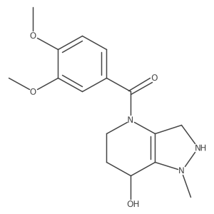 (3,4-dimethoxyphenyl)-(7-hydroxy-1-methyl-3,5,6,7-tetrahydro-2H-pyrazolo[4,3-b]pyridin-4-yl)methanone Structure