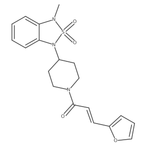(E)-3-(furan-2-yl)-1-(4-(3-methyl-2,2-dioxidobenzo[c][1,2,5]thiadiazol-1(3H)-yl)piperidin-1-yl)prop-2-en-1-one Structure