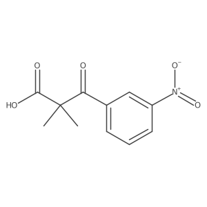 2,2-Dimethyl-3-(3-nitrophenyl)-3-oxopropanoic acid结构式