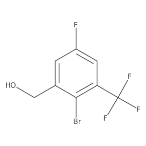 2-Bromo-5-fluoro-3-(trifluoromethyl)benzyl alcohol Structure
