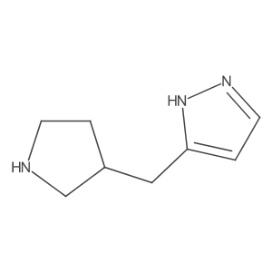 3-[(pyrrolidin-3-yl)methyl]-1H-pyrazole结构式