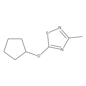 5-(Cyclopentyloxy)-3-methyl-1,2,4-thiadiazole结构式