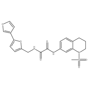 N-({[2,3'-bifuran]-5-yl}methyl)-N'-(1-methanesulfonyl-1,2,3,4-tetrahydroquinolin-7-yl)ethanediamide结构式