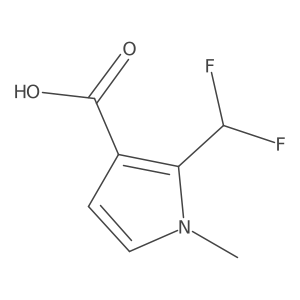 2-(difluoromethyl)-1-methyl-1H-pyrrole-3-carboxylic acid结构式
