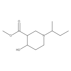 Methyl 1-(sec-butyl)-4-hydroxypiperidine-3-carboxylate Structure