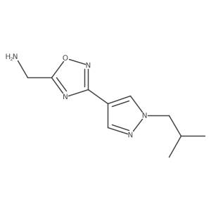 (3-(1-isobutyl-1H-pyrazol-4-yl)-1,2,4-oxadiazol-5-yl)methanamine结构式