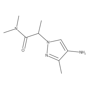 2-(4-amino-3-methyl-1H-pyrazol-1-yl)-N,N-dimethylpropanamide Structure