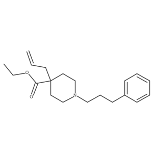 Ethyl 1-(3-phenylpropyl)-4-(2-propen-1-yl)-4-piperidinecarboxylate结构式