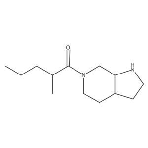 rac-1-[(3aR,7aR)-octahydro-1H-pyrrolo[2,3-c]pyridin-6-yl]-2-methylpentan-1-one Structure