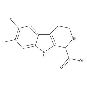 6,7-difluoro-1H,2H,3H,4H,9H-pyrido[3,4-b]indole-1-carboxylic acid Structure