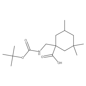 1-({[(Tert-butoxy)carbonyl]amino}methyl)-3,3,5-trimethylcyclohexane-1-carboxylic acid Structure