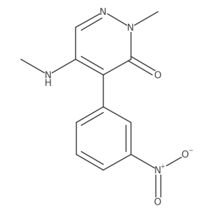 2-Methyl-5-(methylamino)-4-(3-nitrophenyl)-2,3-dihydropyridazin-3-one Structure
