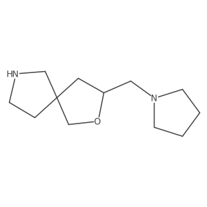 3-[(Pyrrolidin-1-yl)methyl]-2-oxa-7-azaspiro[4.4]nonane结构式